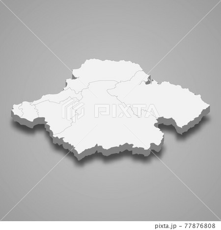 3d isometric map of East Lothian is a region of Scotland, 77876808