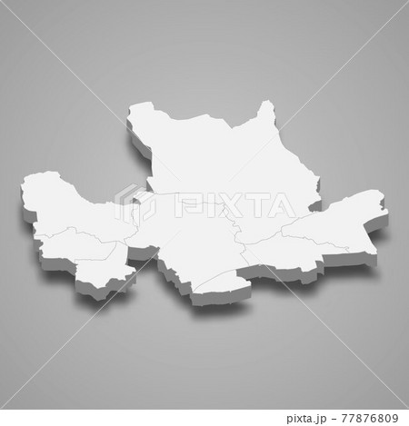 3d isometric map of East Dunbartonshire is a region of Scotland, 77876809