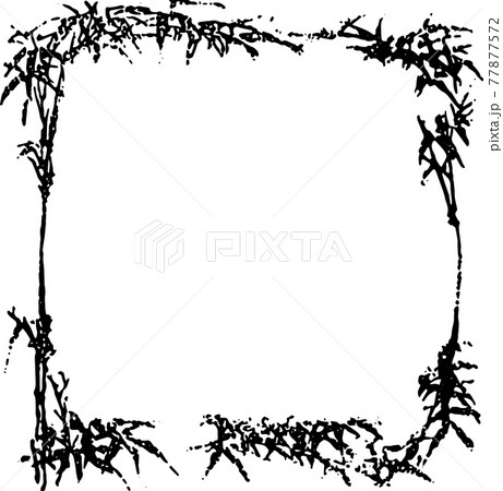 浮世絵フレーム_竹（正方形）のイラスト素材 [77877572] - PIXTA