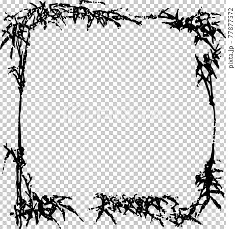 浮世絵フレーム_竹（正方形）のイラスト素材 [77877572] - PIXTA