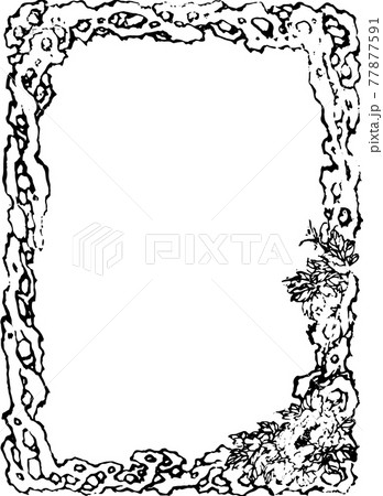 浮世絵フレーム_ツル植物のイラスト素材 [77877591] - PIXTA