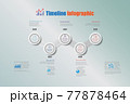 Business modern timeline infographic with 5 steps circle, Vector Illustration 77878464