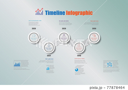 Business modern timeline infographic with 5 steps circle, Vector Illustration 77878464