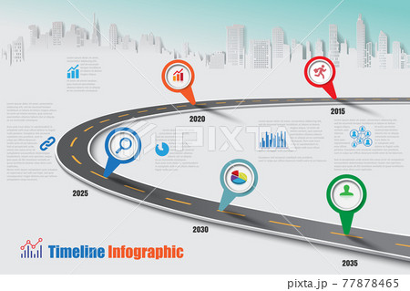 Business road map timeline infographic, Vector Illustration 77878465