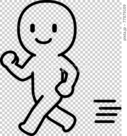 Deformed illustration of a running person Deformed illustration of a running person 77879109