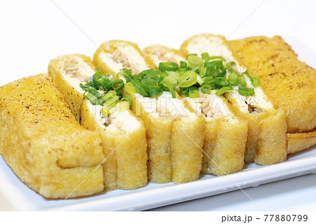 新潟名物 栃尾の油揚げ ひきわり納豆のはさみ焼き 新潟名物 栃尾の油揚げ ひきわり納豆のはさみ焼き 77880799