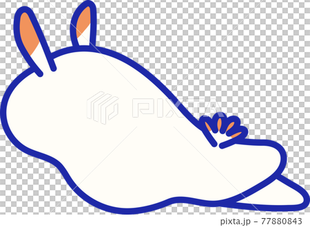 Illustration of white rabbit sea slug on white background 77880843
