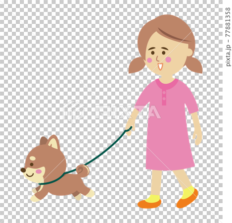 Illustration image of dog walking Illustration image of dog walking 77881358