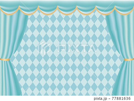 ミントカラー 舞台 カーテン ステージ フレーム コピースペース 背景 壁紙 ダイヤ柄 イラスト素材 ミントカラー 舞台 カーテン ステージ フレーム コピースペース 背景 壁紙 ダイヤ柄 イラスト素材 77881636