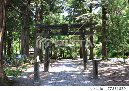 登米市柳津虚空蔵尊の大鳥居 77881829