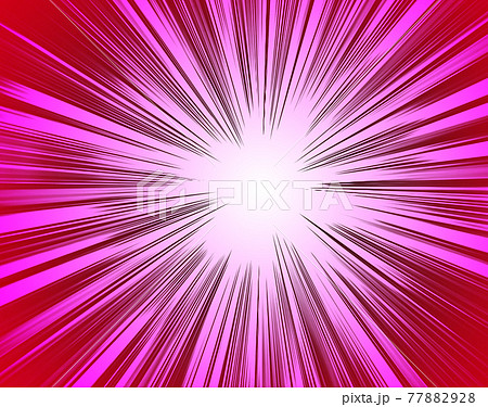 ピンクの放射線の背景 派手なスピード感のあるイメージ のイラスト素材 7728