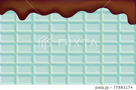 チョコミント ミントチョコ ギフト 板チョコ コピースペース 背景 壁紙 イラスト素材のイラスト素材