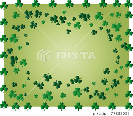 Greeting card of St. Patrick with sparkling green leaves of the clover and place for the text. Greeting card of St. Patrick with sparkling green leaves of the clover and place for the text. 77885035