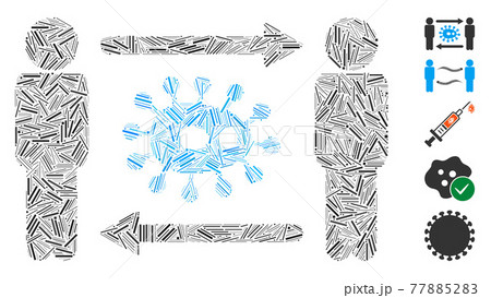 Line Collage Persons Bacteria Exchange Icon 77885283