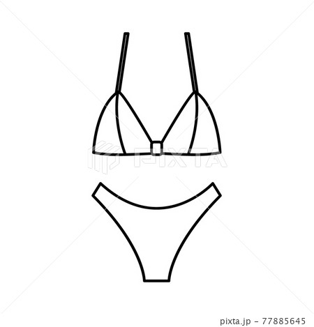 Swimsuit simple icon black. Vector Illustration. EPS10 Swimsuit simple icon black. Vector Illustration. EPS10 77885645