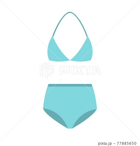Swimsuit simple icon blue. Vector Illustration. EPS10 Swimsuit simple icon blue. Vector Illustration. EPS10 77885650