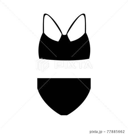 Swimsuit simple icon black. Vector Illustration. EPS10 Swimsuit simple icon black. Vector Illustration. EPS10 77885662