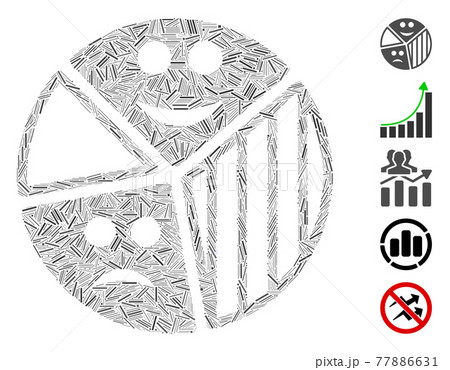 Dash Mosaic Emotion Pie Diagram Icon 77886631