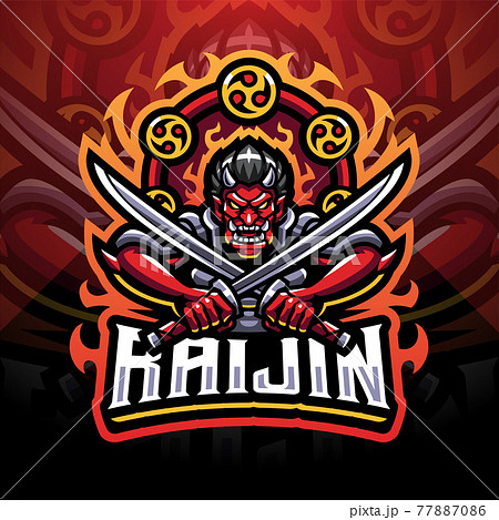 Raijin esport mascot logo design 77887086