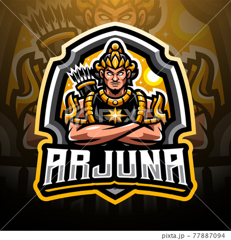 Arjuna esport mascot logo design 77887094