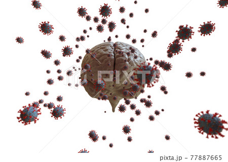 3D rendering Coronavirus effect on mental health. Psychological problems after being ill with COVID-19. 3D illustration. Depression from social distancing, isolated stay home alone in COVID-19 3D rendering Coronavirus effect on mental health. Psychological problems after being ill with COVID-19. 3D illustration. Depression from social distancing, isolated stay home alone in COVID-19 77887665
