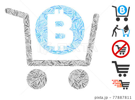 Hatch Mosaic Bitcoin Shopping Cart Icon Hatch Mosaic Bitcoin Shopping Cart Icon 77887811