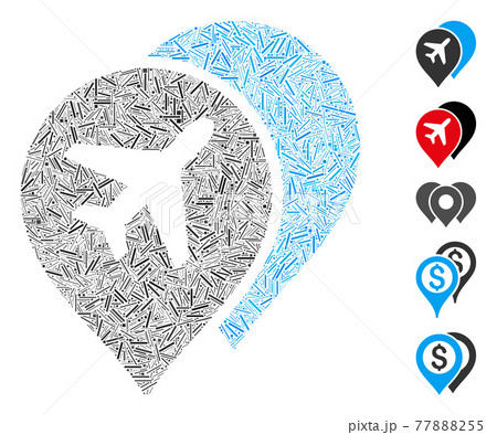 Dash Collage Airport Map Markers Icon 77888255