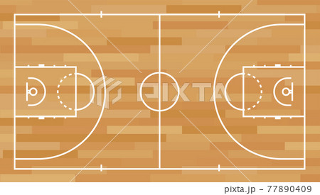 Basketball field vector background illustration 77890409