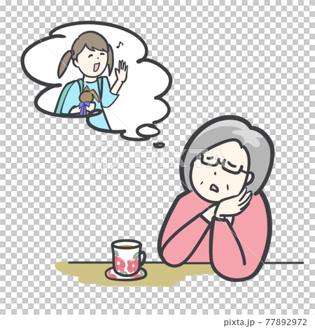 孫に会いたいシニア女性 77892972