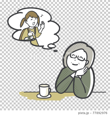 孫を想うシニア女性 孫を想うシニア女性 77892976