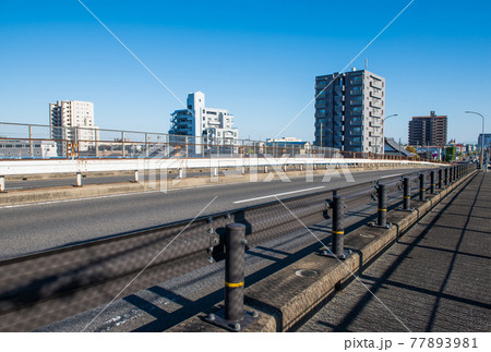 岐阜県大垣市国道258線藤江高架橋頂上付近から市街地方面を見下ろす。 77893981