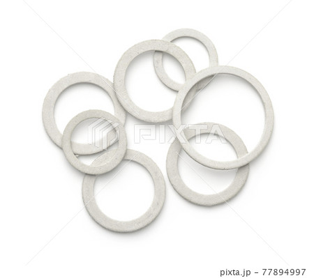 Top view of various paronite gaskets 77894997