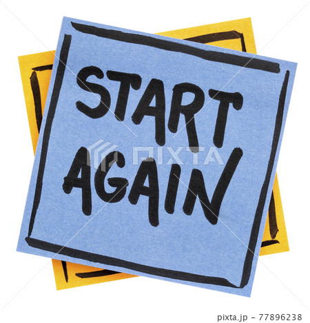 start again motivational reminder 77896238