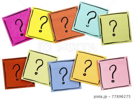 question mark abstract - sticky note set 77896275