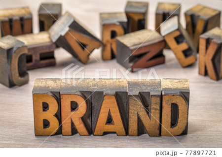brand word in letterpress wood type brand word in letterpress wood type 77897721