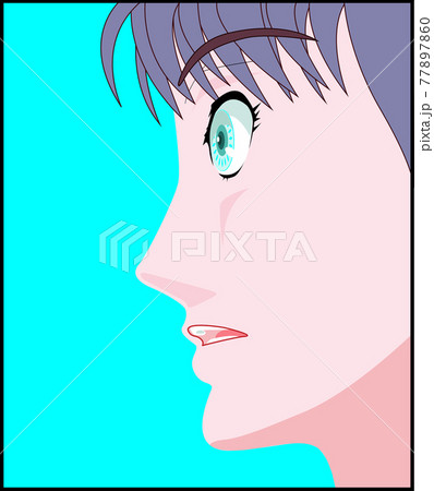 女性の横顔01 77897860