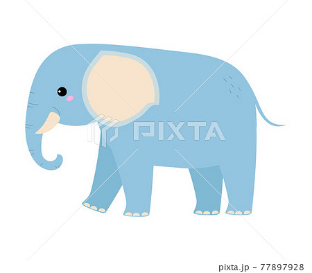 Cute Elephant Baby Animal, Exotic Tropical Fauna Element, African Savanna Inhabitant Cartoon Vector Illustration 77897928