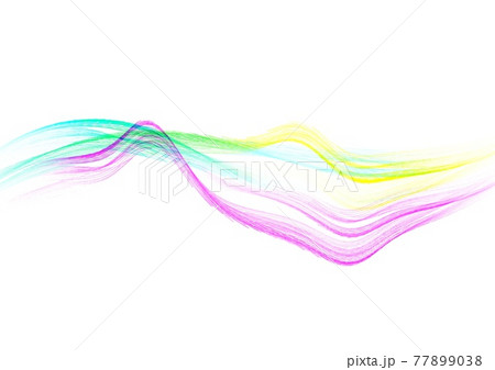 抽象的な波と白背景 77899038
