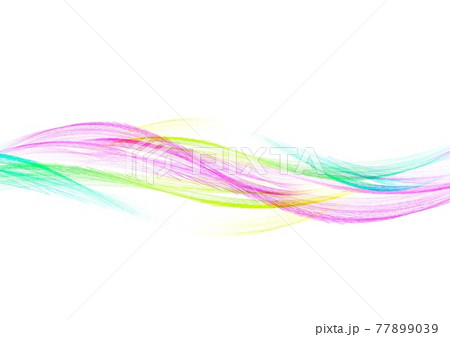 抽象的な波と白背景 77899039