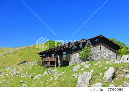 快晴下の四国カルスト（天狗高原） 77900904