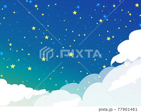 雲 星 星空 背景のイラスト素材