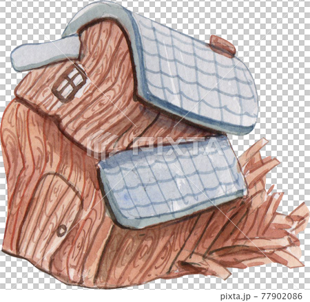 Hat with farm watercolor Hat with farm watercolor 77902086
