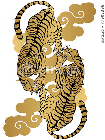 和柄の虎のイラスト 干支のクリップアート のイラスト素材