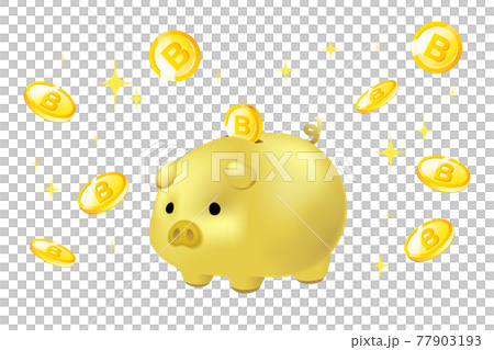 金存錢罐和比特幣 金存錢罐和比特幣 77903193