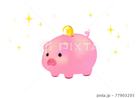 ぶたの貯金箱とお金2 ぶたの貯金箱とお金2 77903205