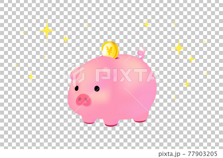 ぶたの貯金箱とお金2 ぶたの貯金箱とお金2 77903205