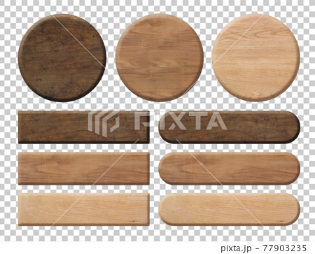 木の板の見出しセット 77903235