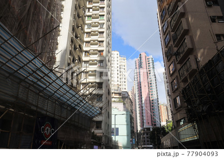 the street scape of the Bonham Road, hong kong, 14 May 2021 the street scape of the Bonham Road, hong kong, 14 May 2021 77904093