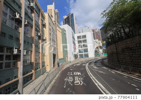 the street scape of the Pok Fu Lam road, hong kong, 14 May 2021 the street scape of the Pok Fu Lam road, hong kong, 14 May 2021 77904111