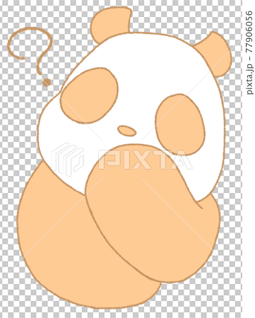 A cute panda that bends its neck (orange) 77906056